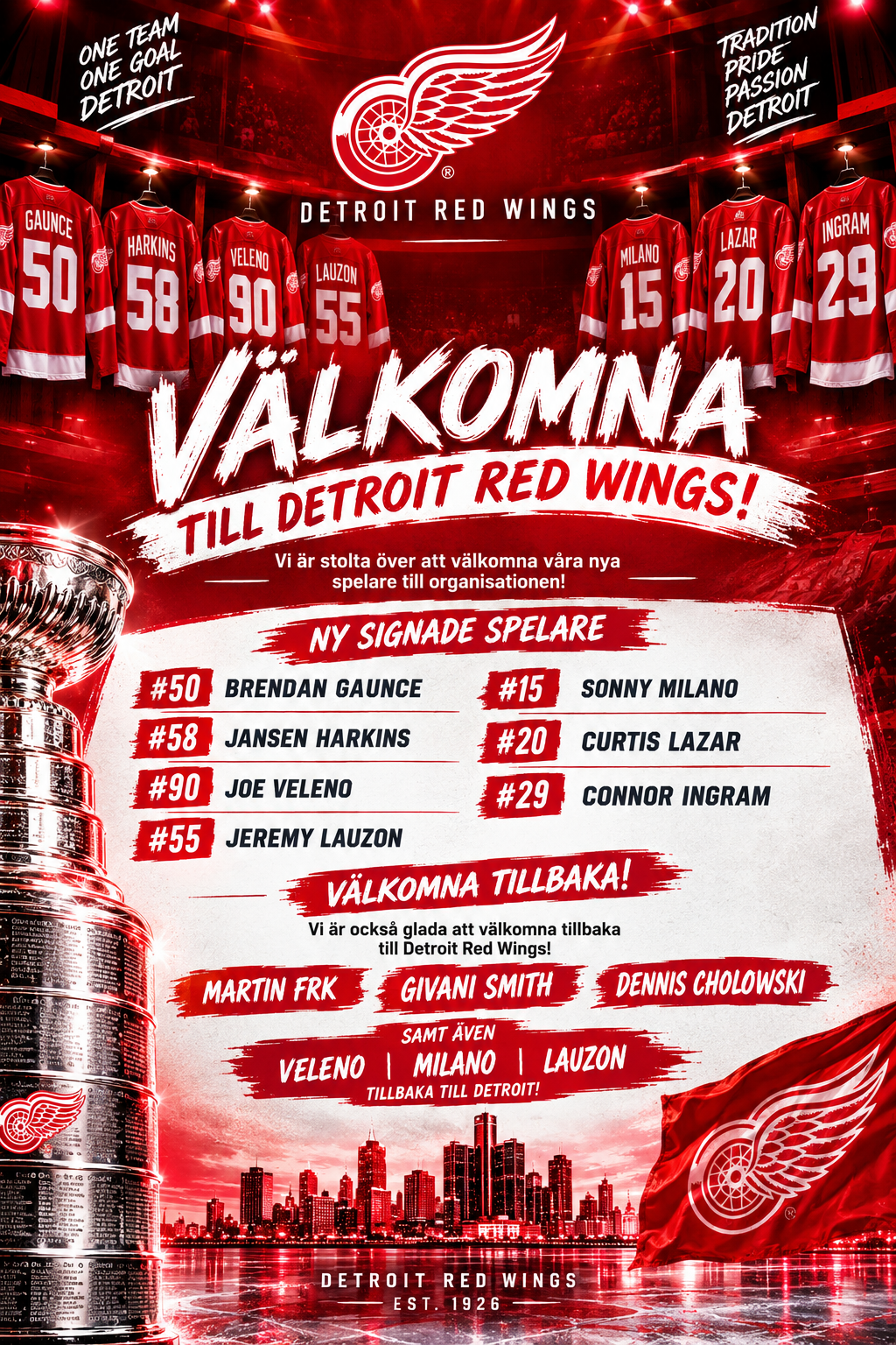Detroit Red Wings Spelare in